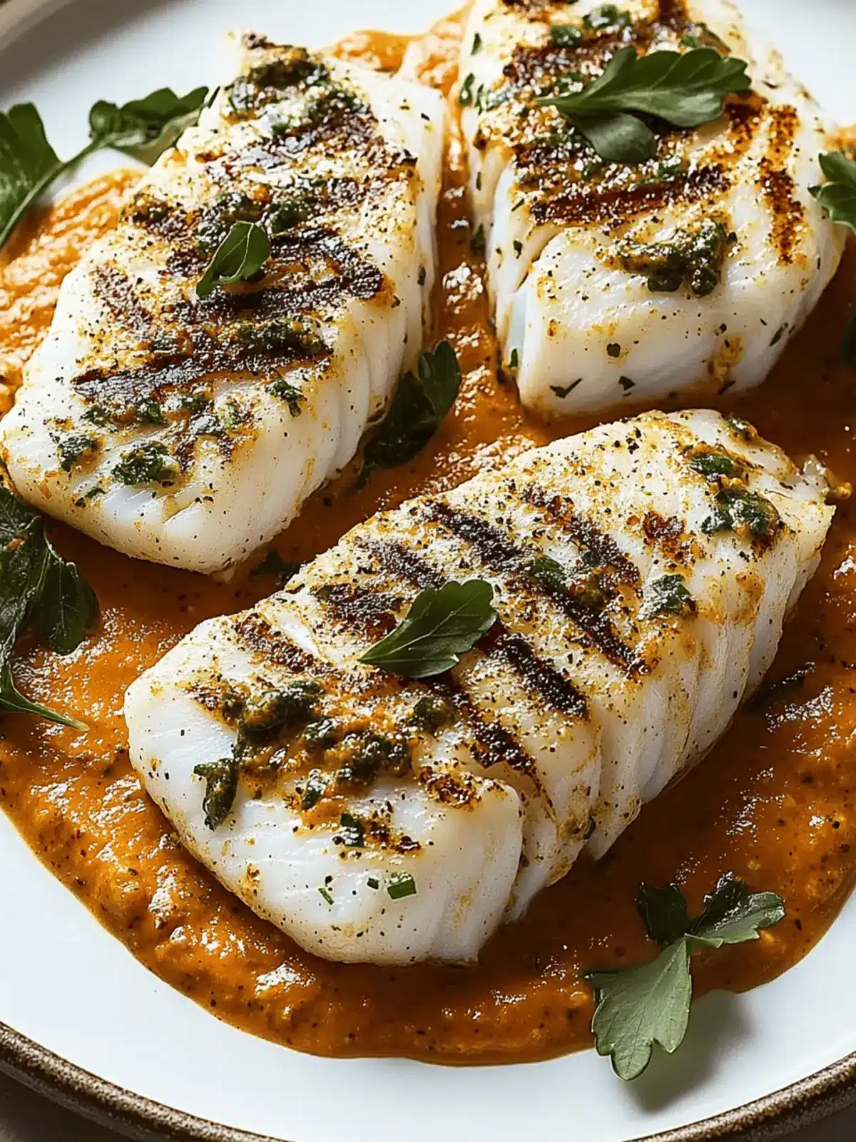 Grilled Cod With Romesco Sauce for a Flavorful Summer Feast