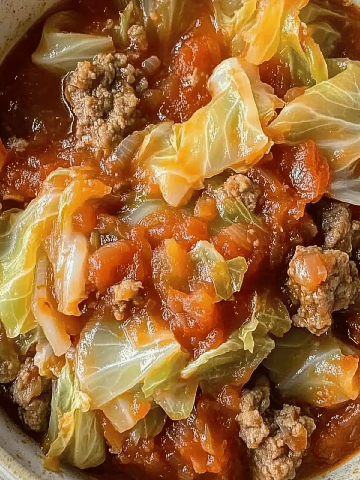 Slow Cooker Unstuffed Cabbage Rolls