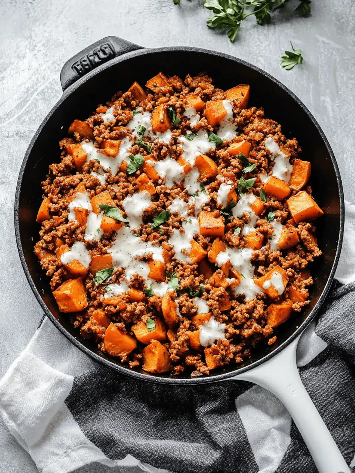 Ground Turkey Sweet Potato Skillet