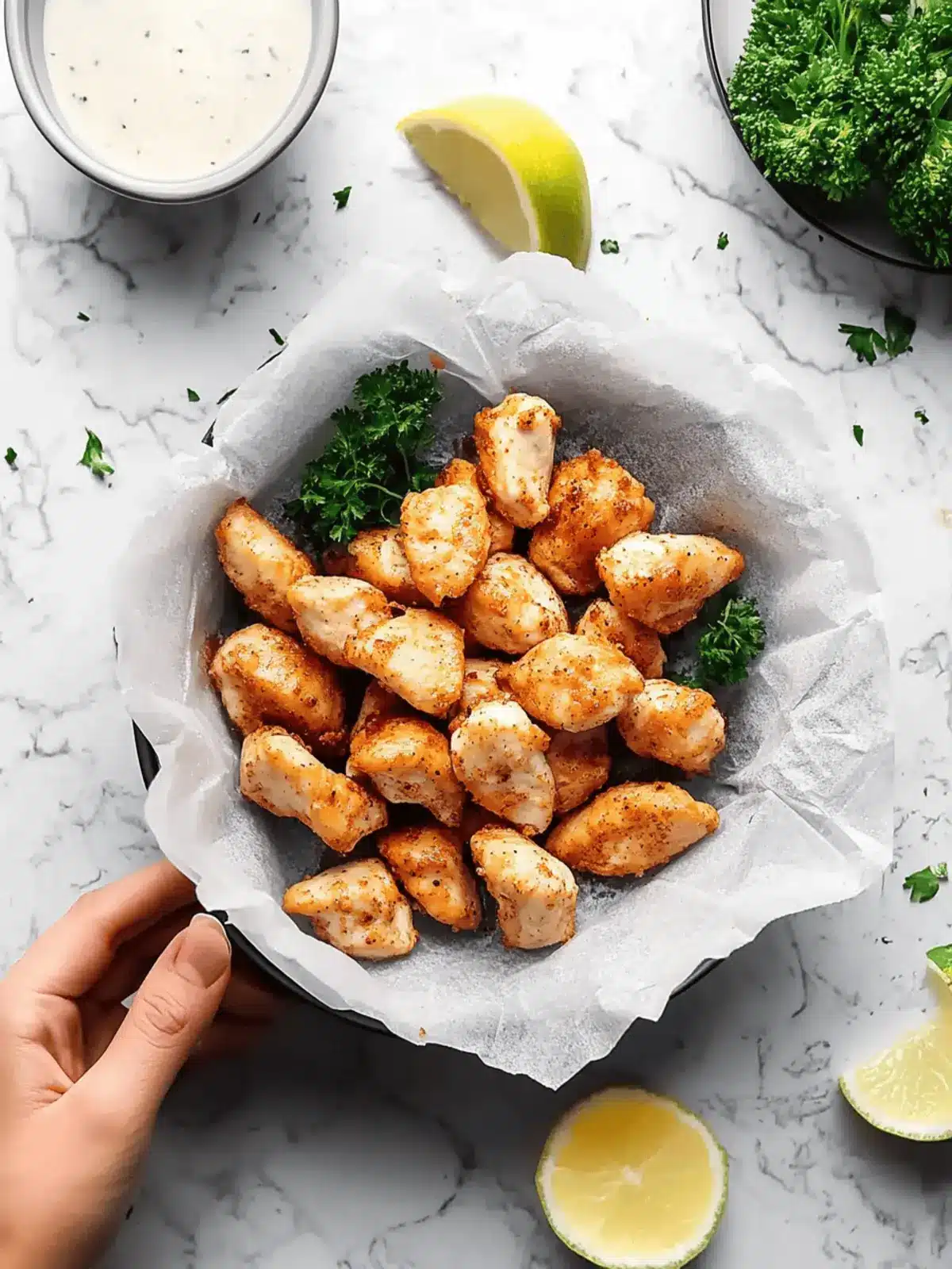 Easy Air Fryer Chicken Bites (Keto, Gluten-Free)