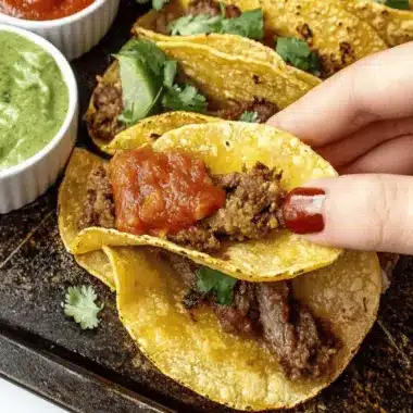 Crispy Baked Beef Tacos