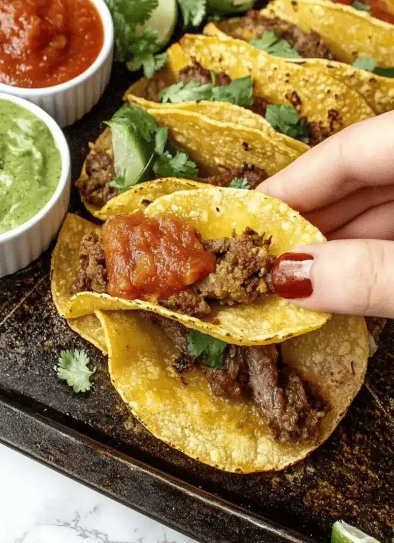 Crispy Baked Beef Tacos