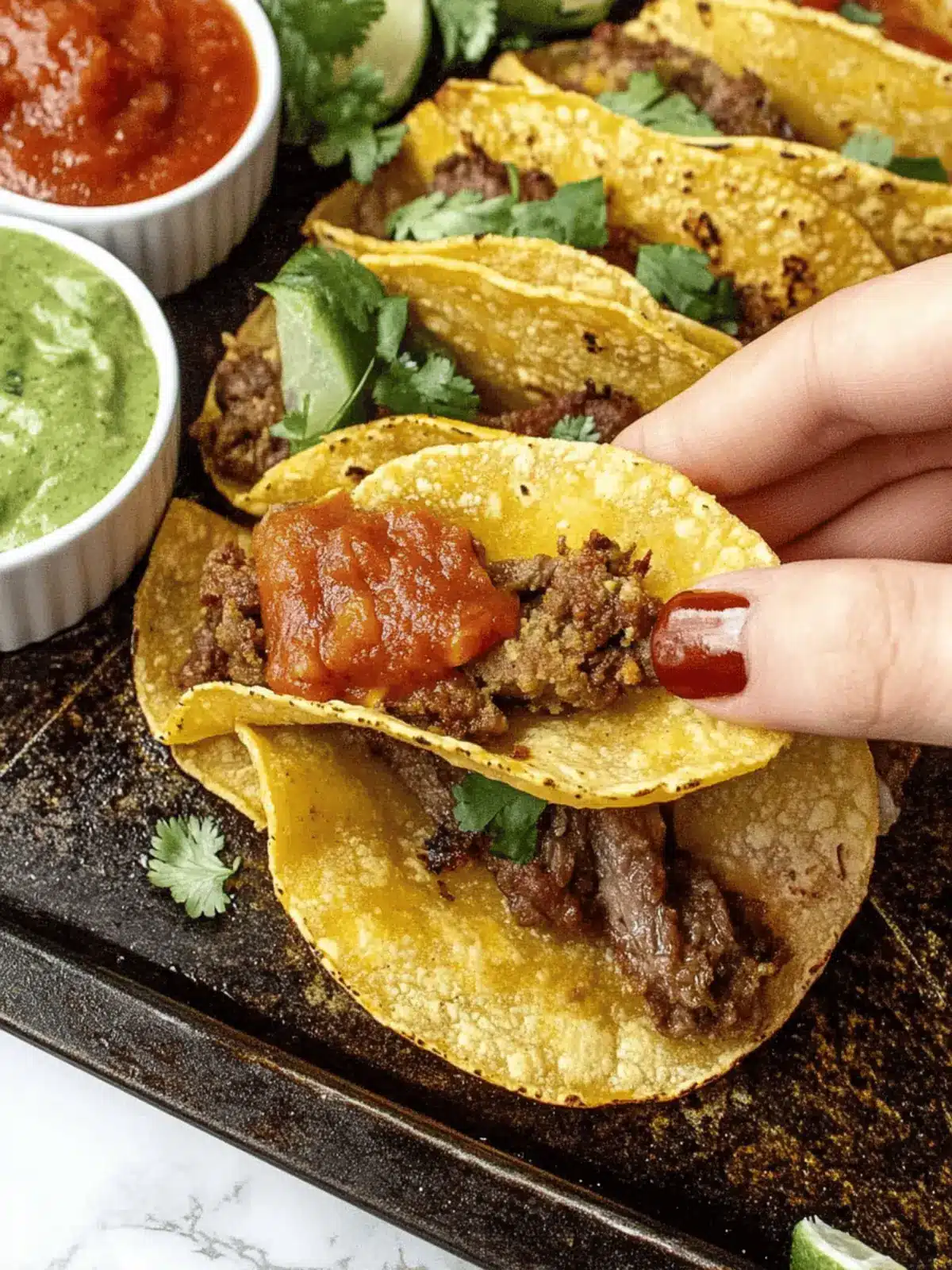 Crispy Baked Beef Tacos