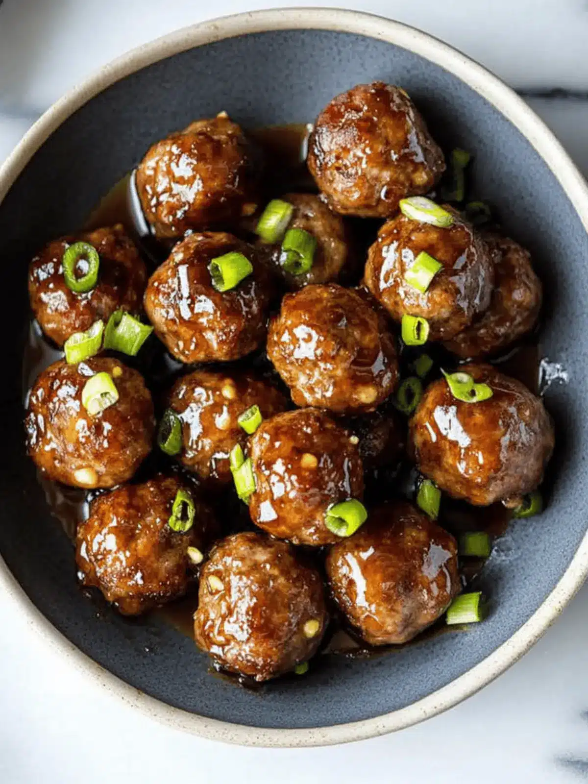 Sticky Honey Garlic Meatballs