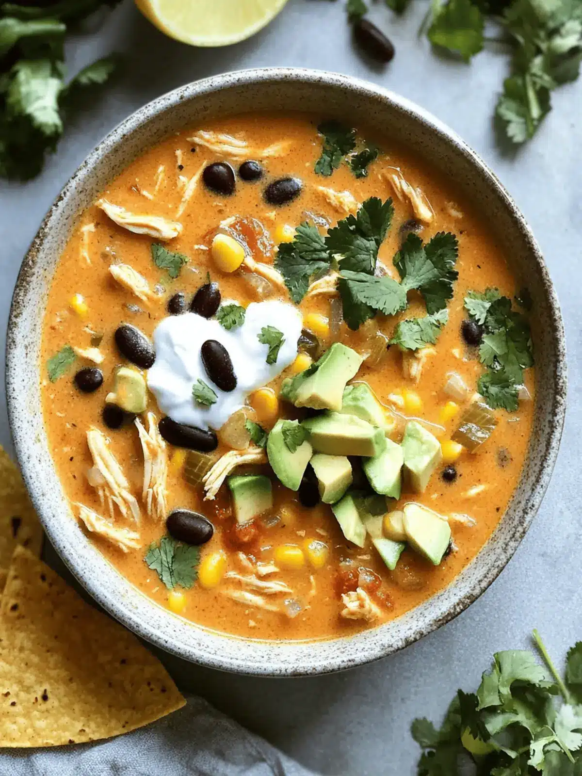 Creamy Chicken Enchilada Soup