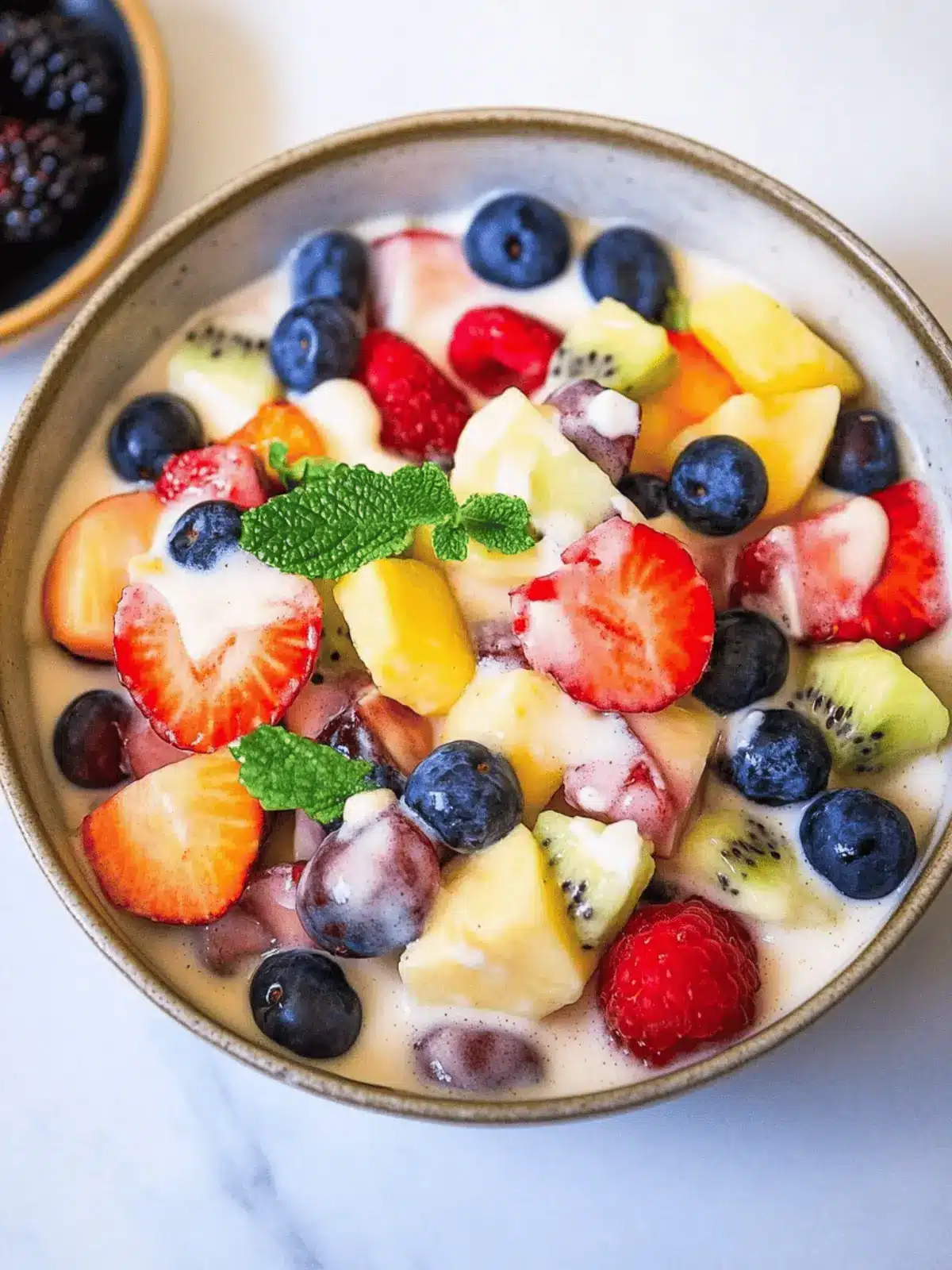 Fruit Salad with Condensed Milk