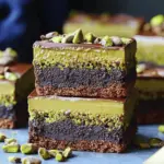 Pistachio Kunafa Brownie