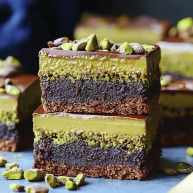 Pistachio Kunafa Brownie