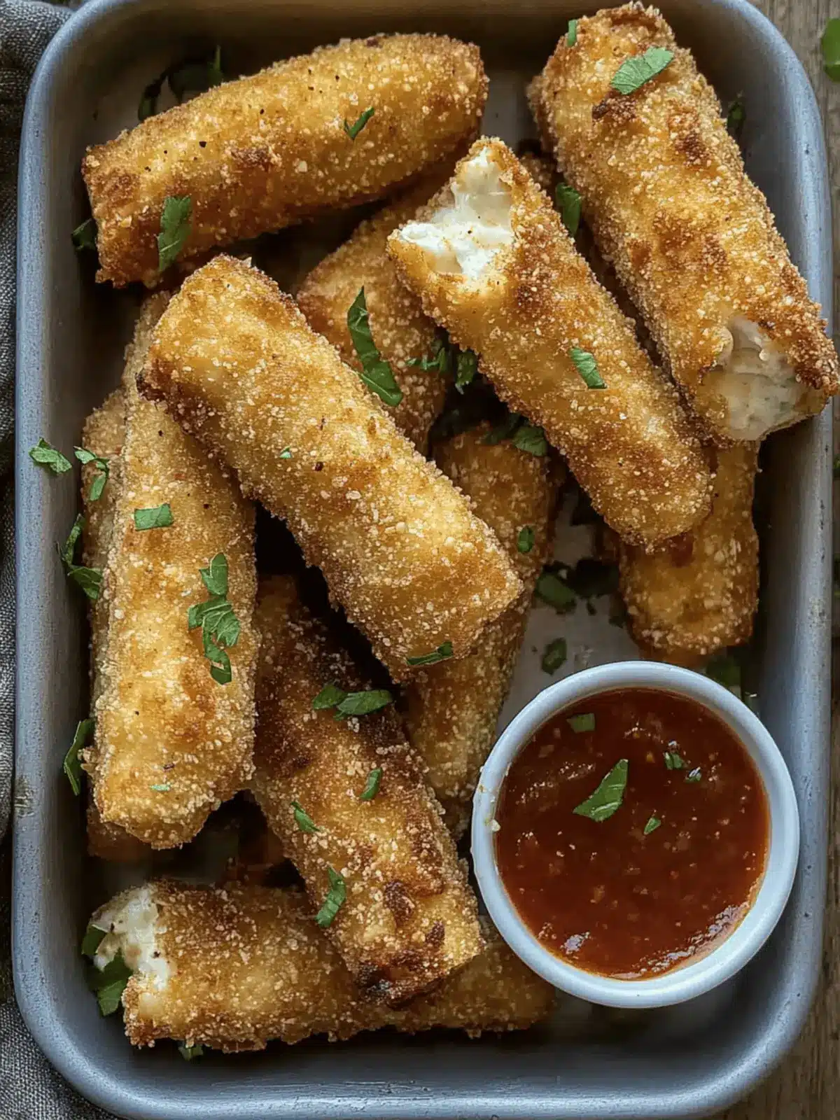 Crab Rangoon Mozzarella Sticks