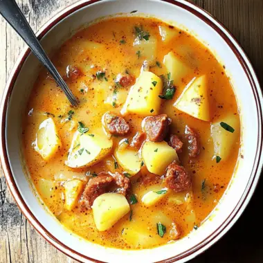 Spanish Potato Soup with Chorizo