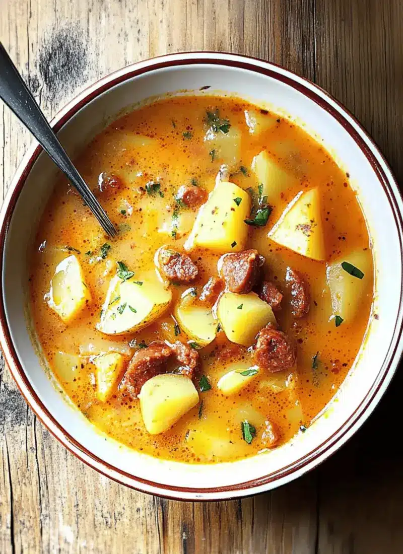 Spanish Potato Soup with Chorizo