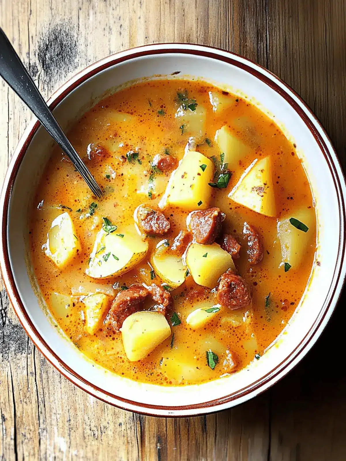 Spanish Potato Soup with Chorizo
