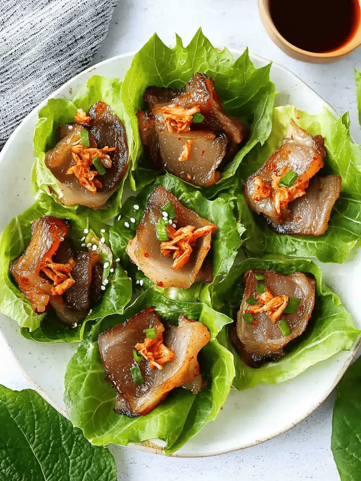 Korean Pork Belly Lettuce Wraps