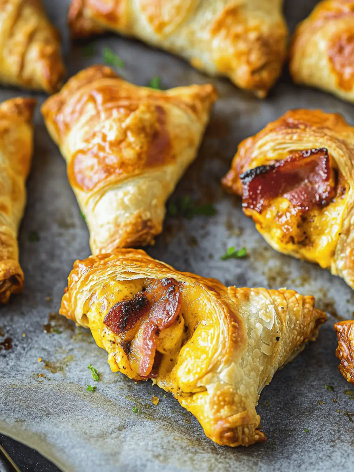 Cheese and Bacon Turnovers