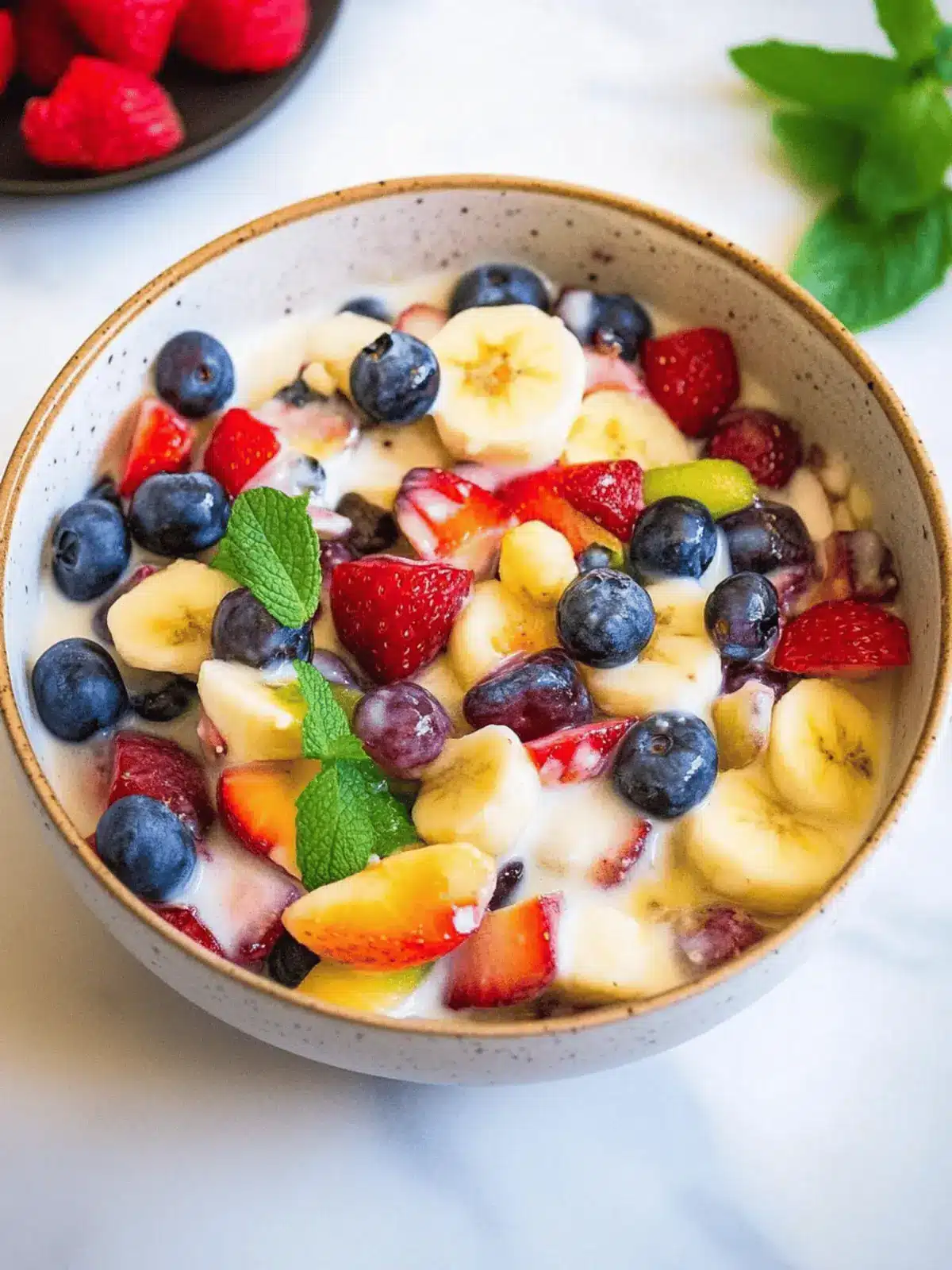 Fruit Salad with Condensed Milk