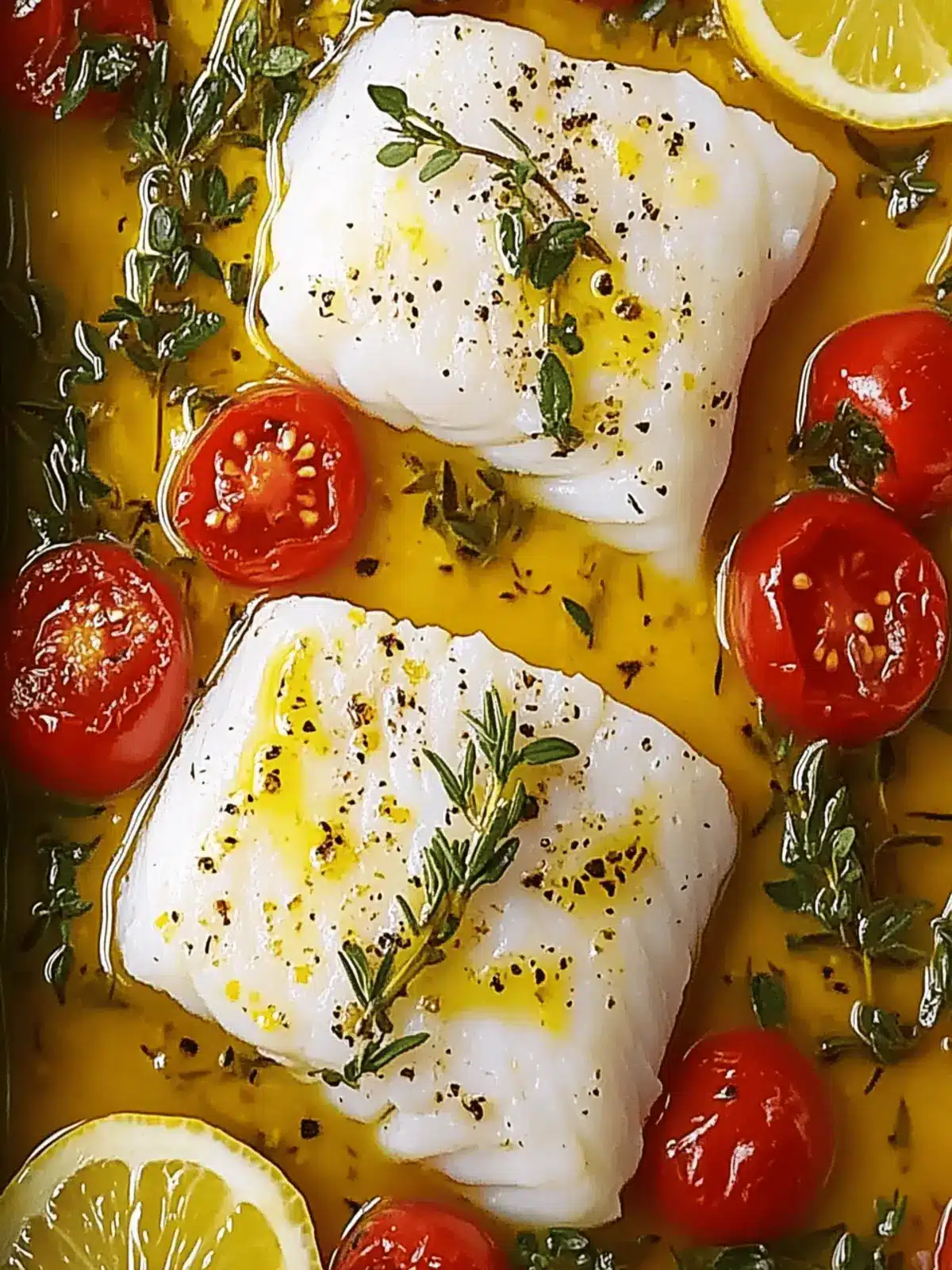 Delicious Baked Cod with Tomatoes & Lemon in 30 Minutes