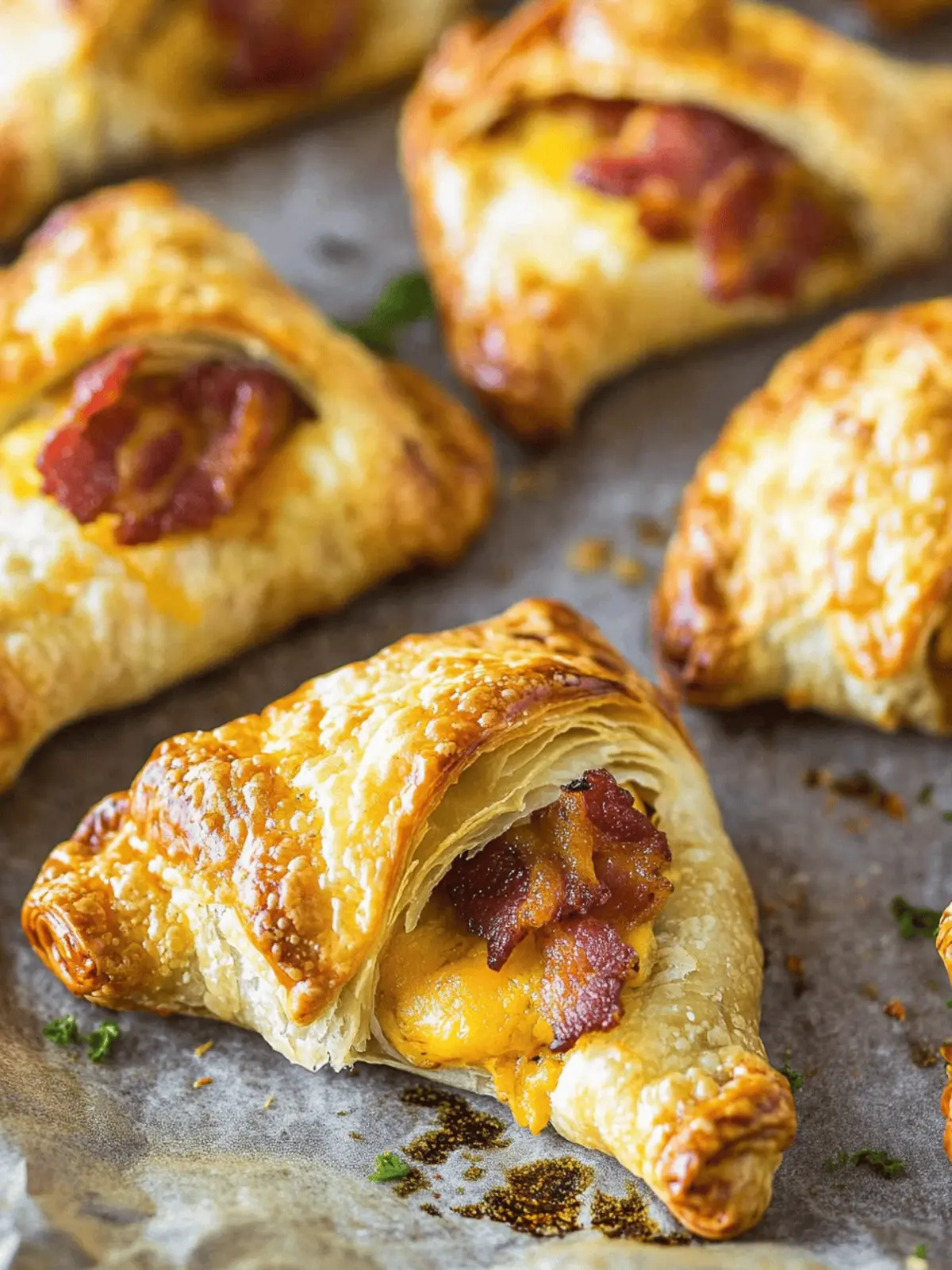 Cheese and Bacon Turnovers