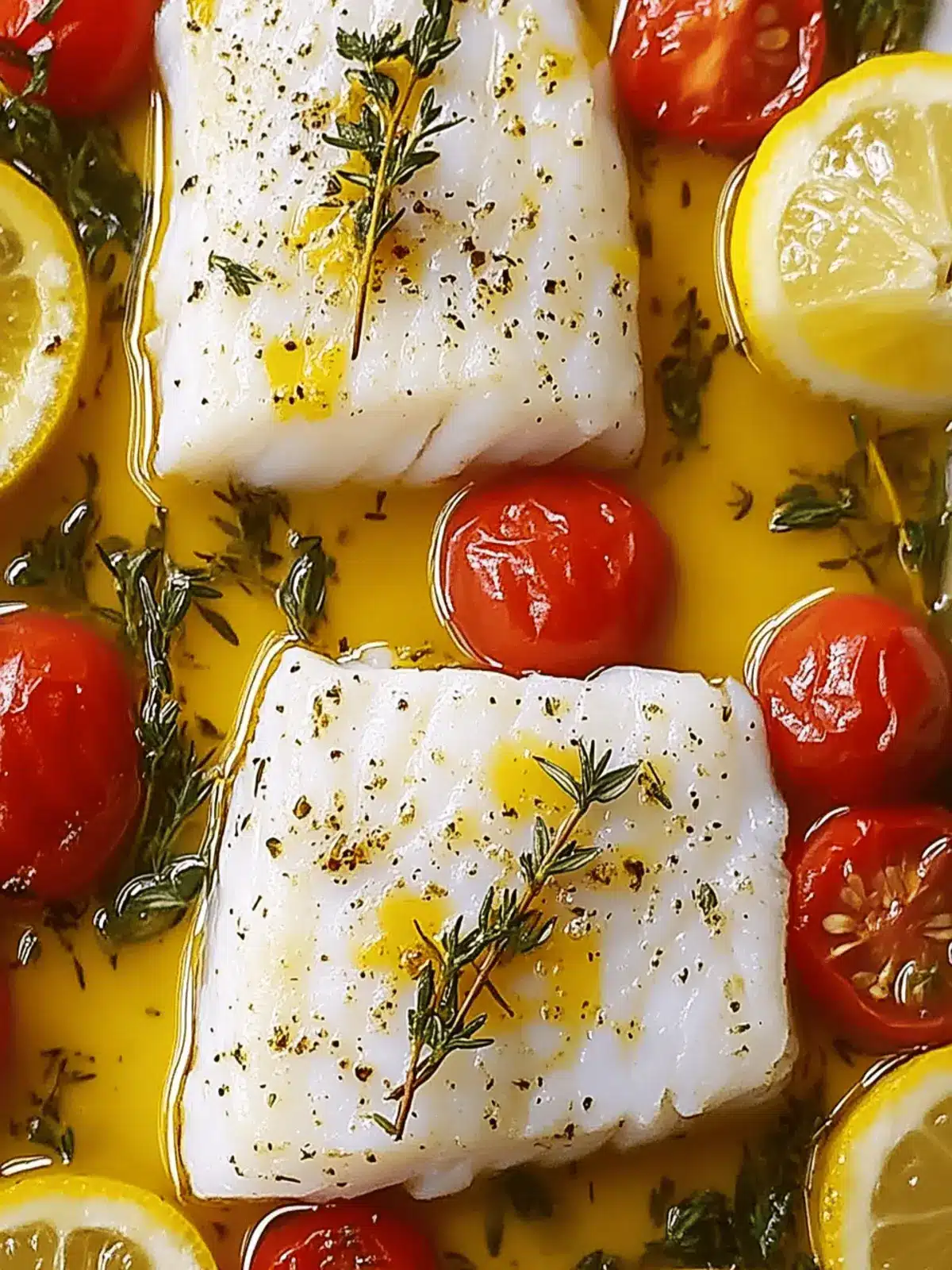 Delicious Baked Cod with Tomatoes & Lemon in 30 Minutes