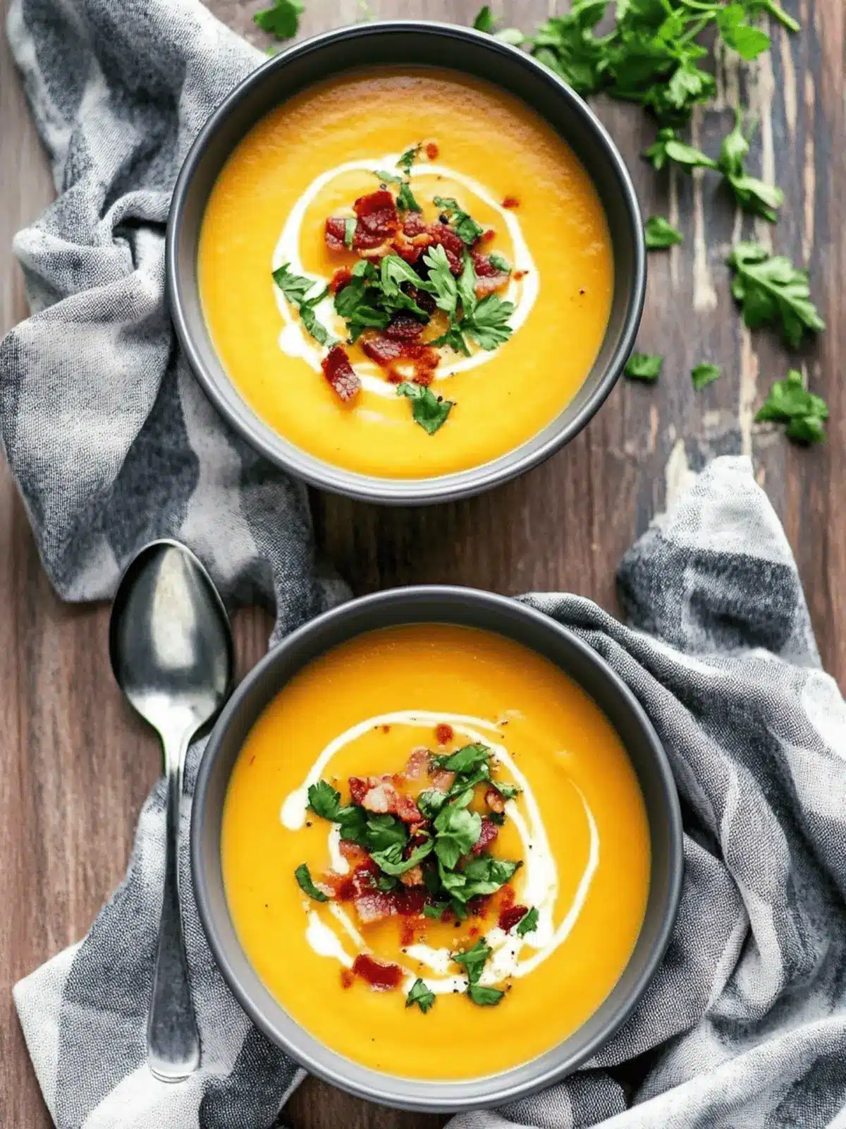 Creamy Carrot Soup with Bacon