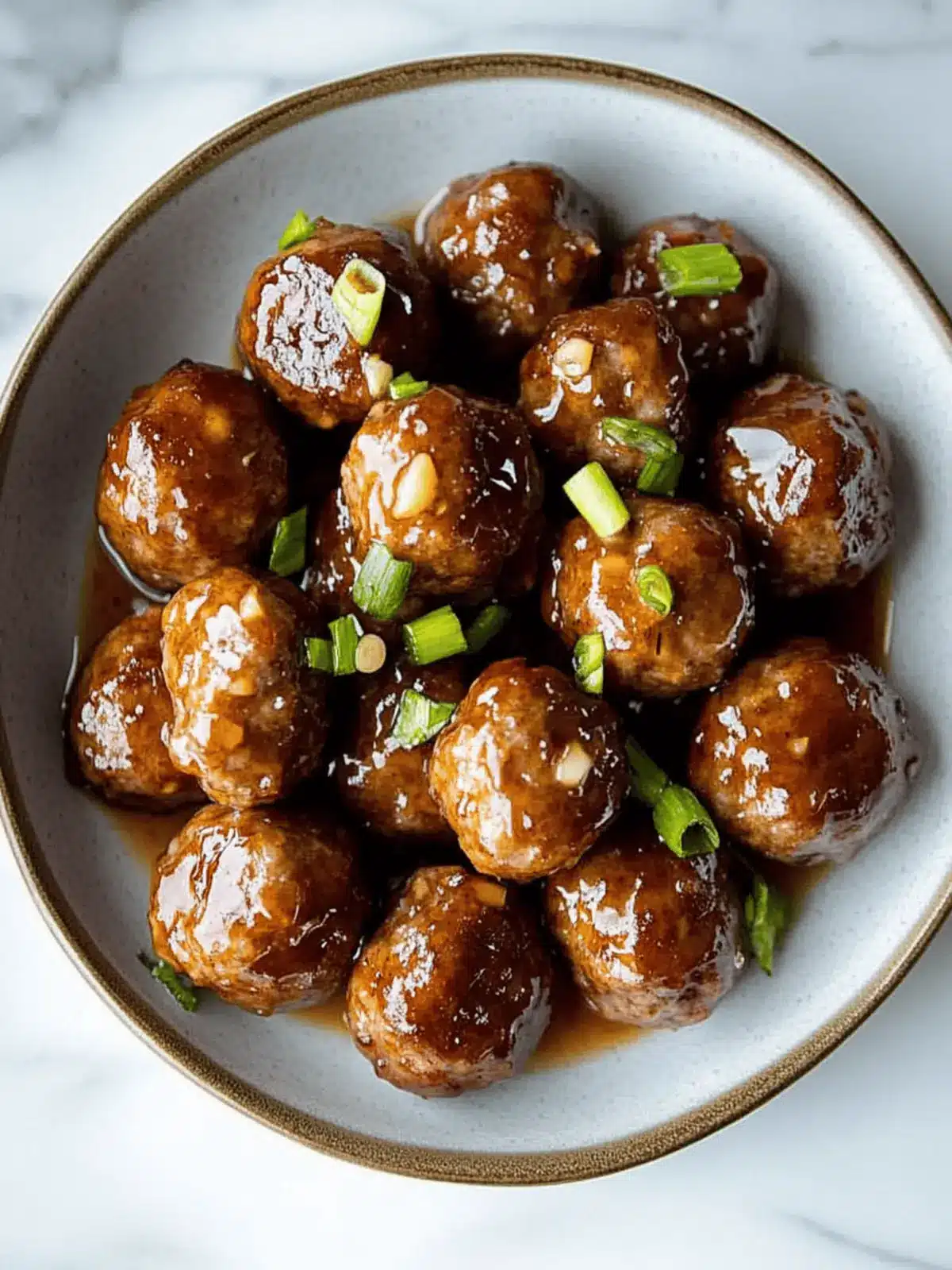 Sticky Honey Garlic Meatballs