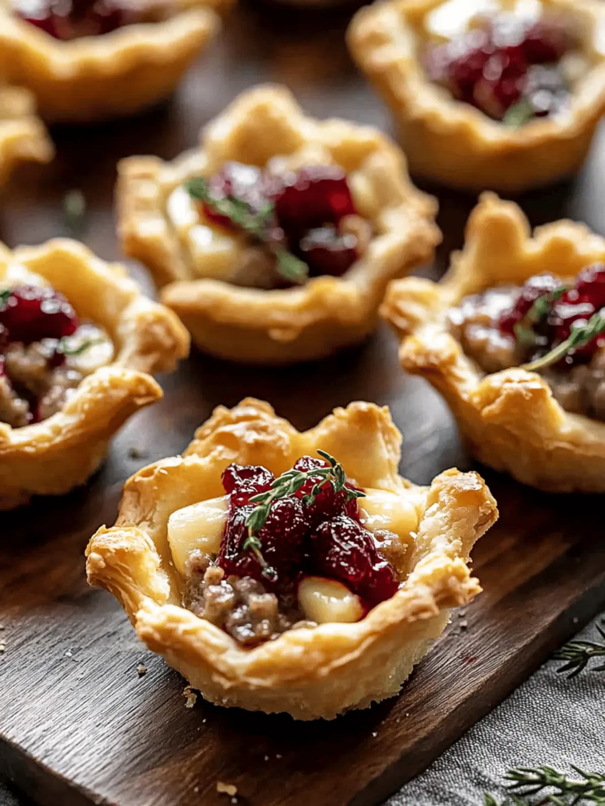 Sausage Cranberry Brie Bites