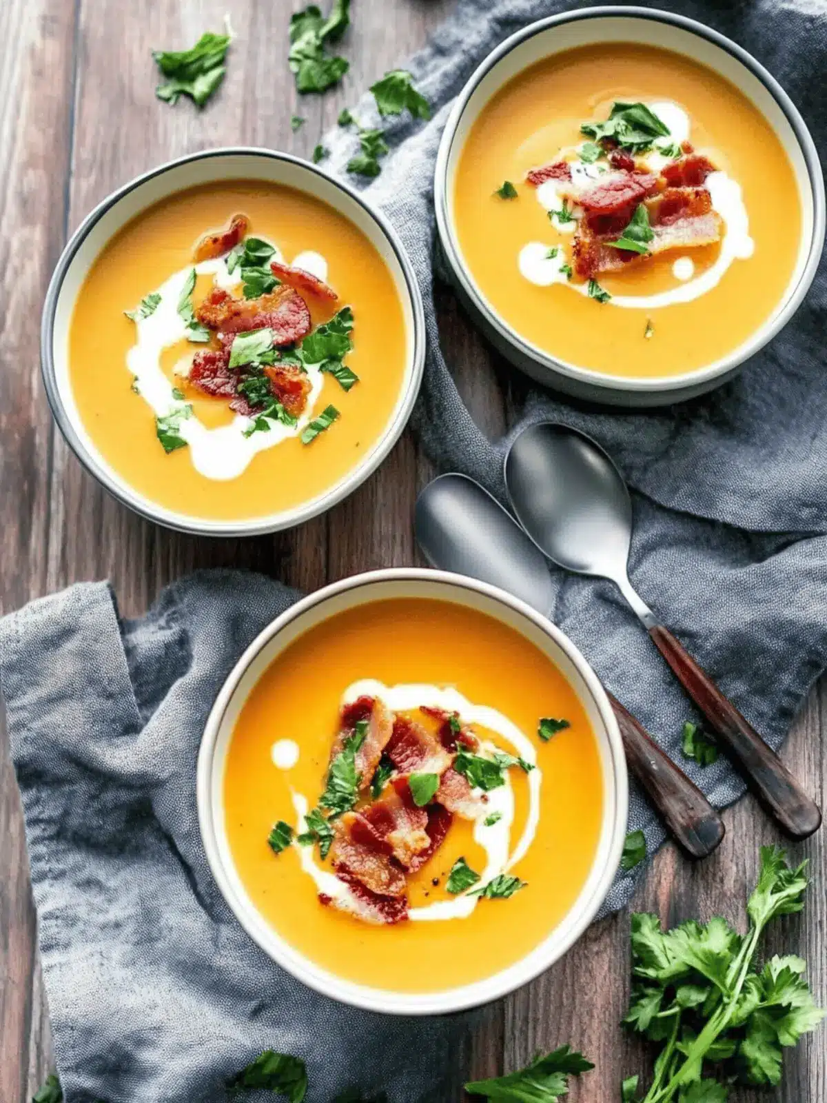 Creamy Carrot Soup with Bacon