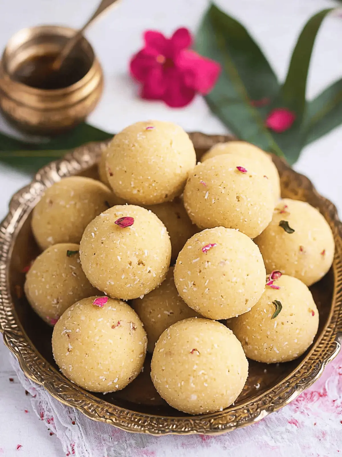 Rava Coconut Laddu for diwali celebration
