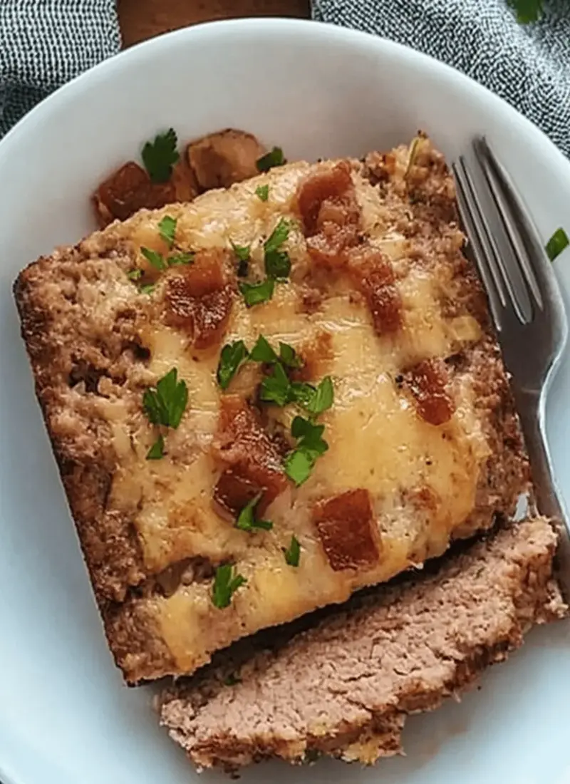 CHEESY BACON KETO MEATLOAF