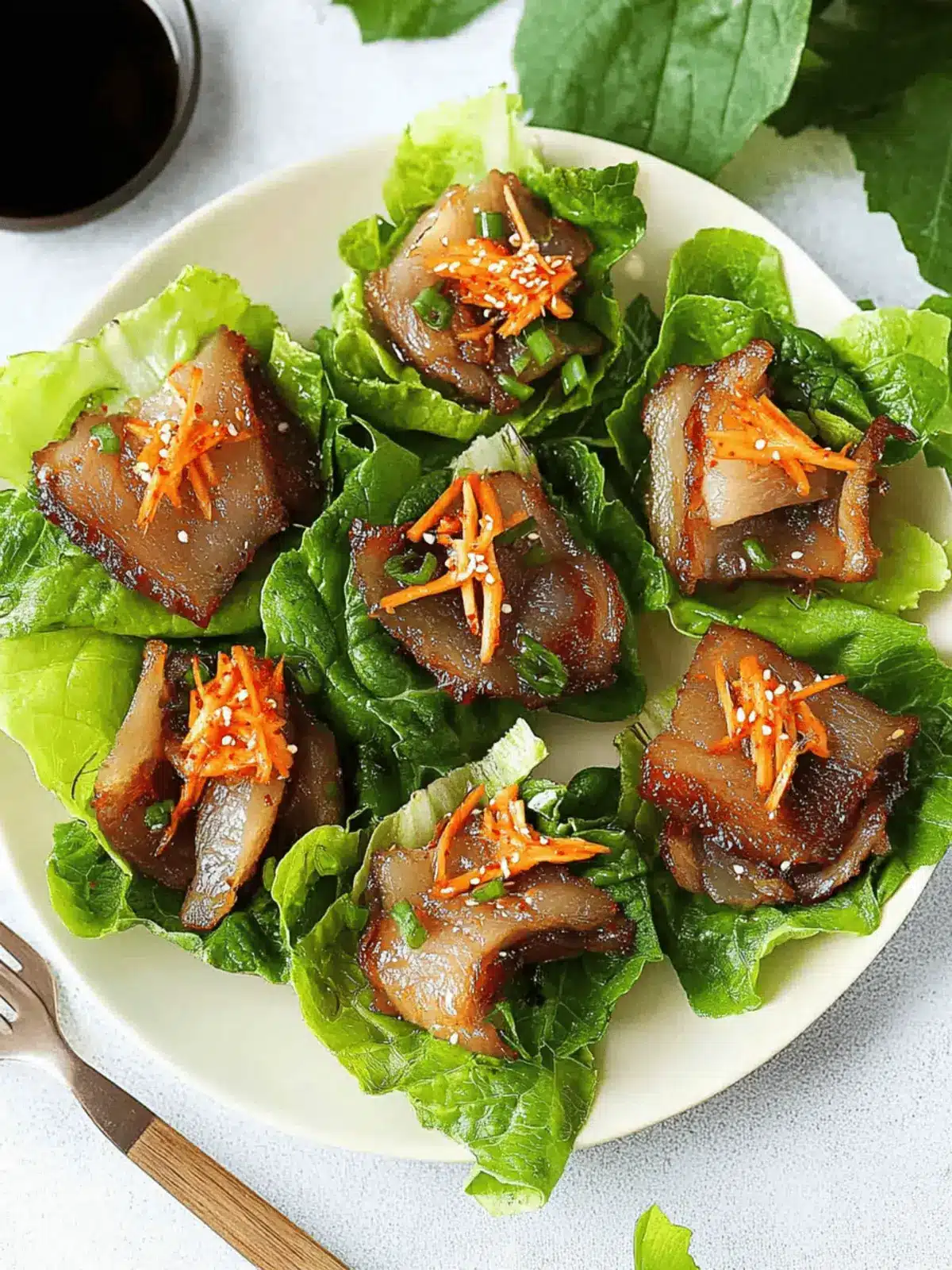 Korean Pork Belly Lettuce Wraps