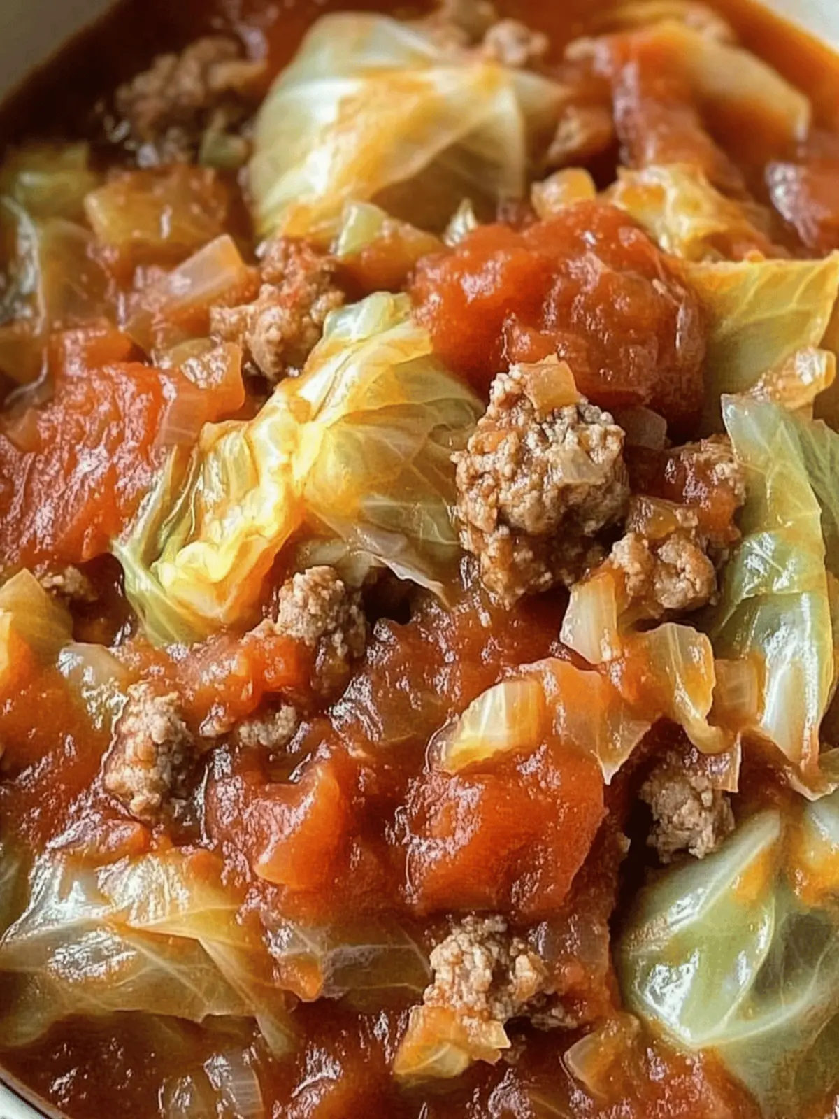 Slow Cooker Unstuffed Cabbage Rolls