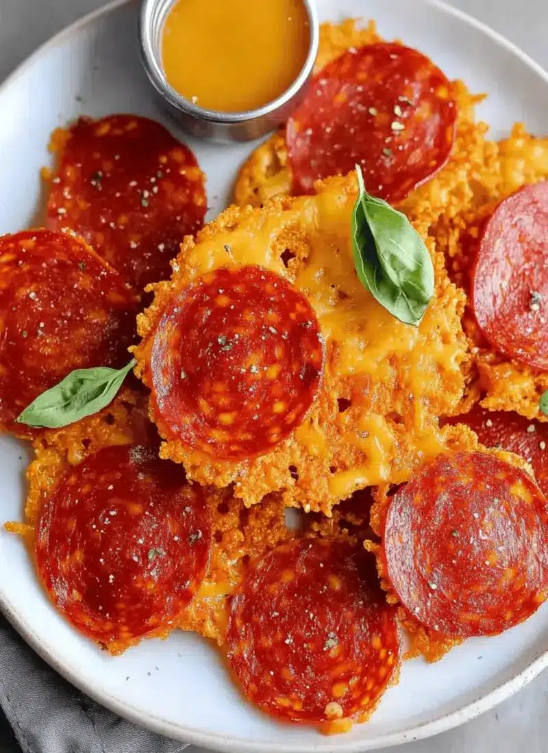 Pepperoni and Cheese Crisps – Keto