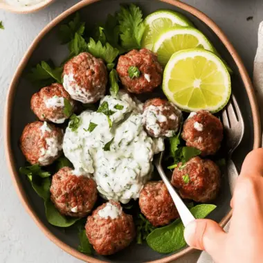 Greek Meatballs with Tzatziki Sauce