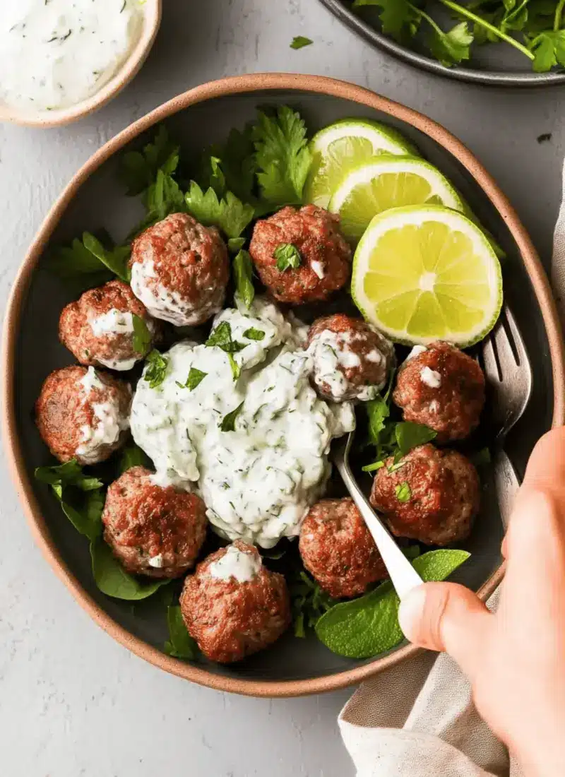 Greek Meatballs with Tzatziki Sauce