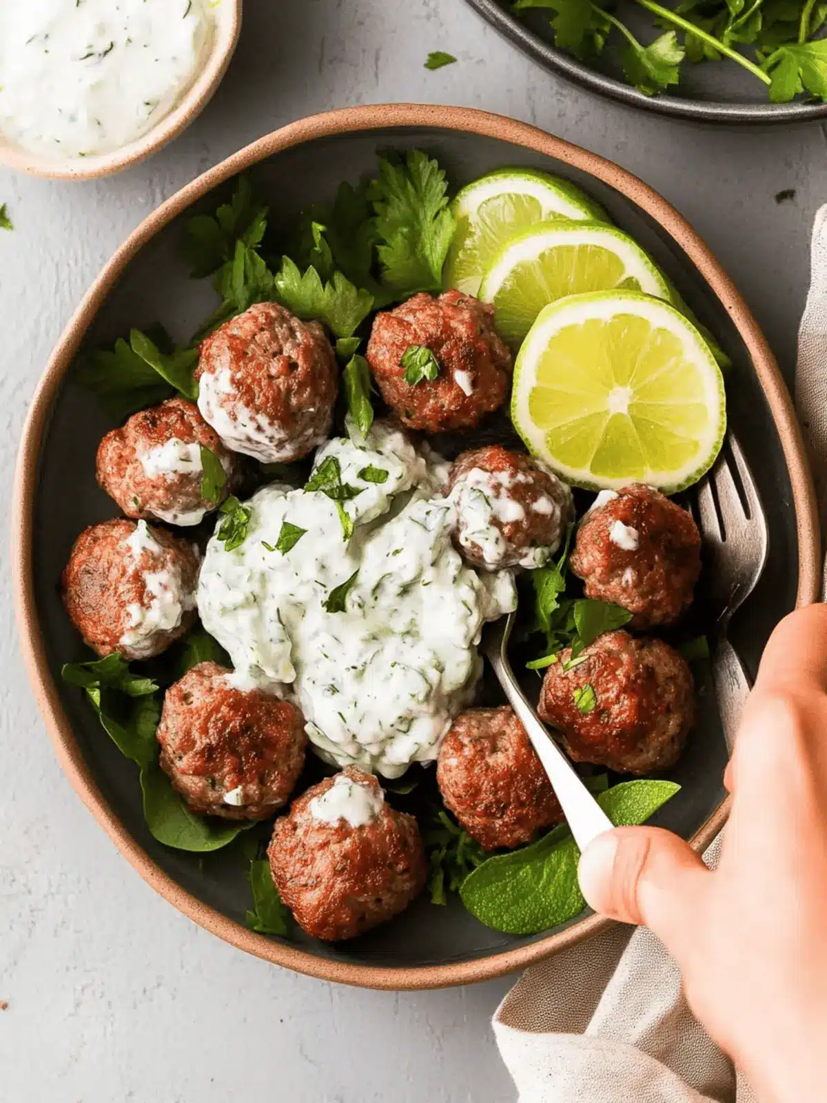 Greek Meatballs with Tzatziki Sauce