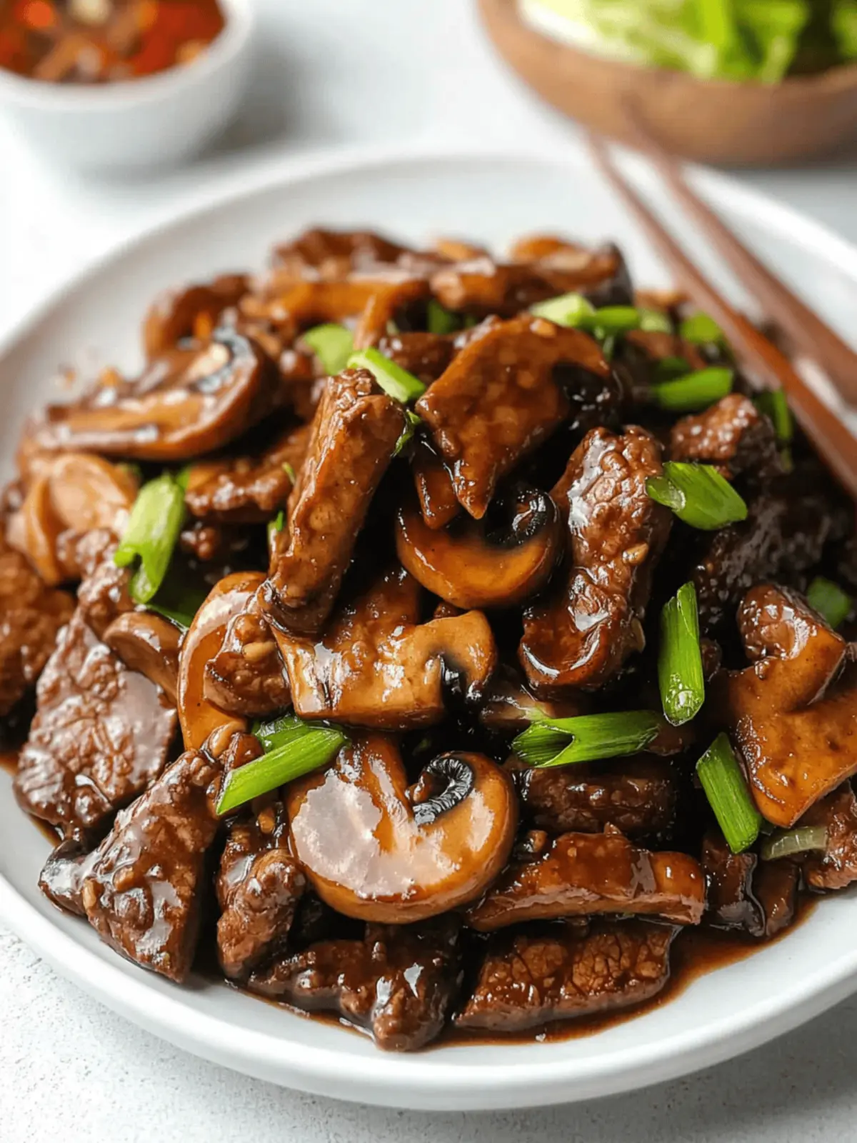 Beef Mushroom Stir-Fry