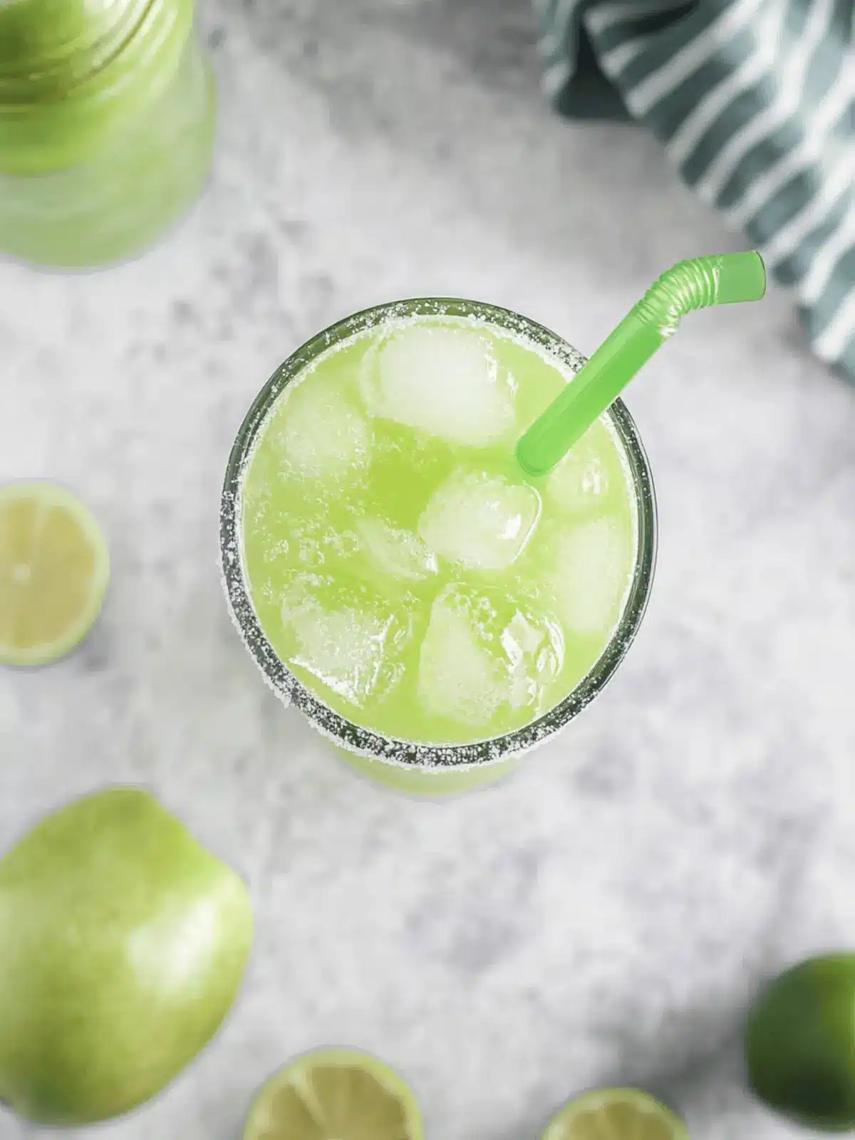 Healthy Sour Green Apple & Lime Soda