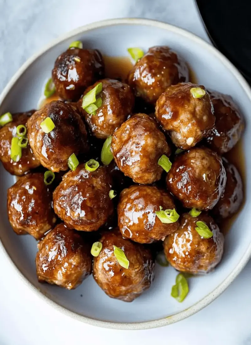Sticky Honey Garlic Meatballs