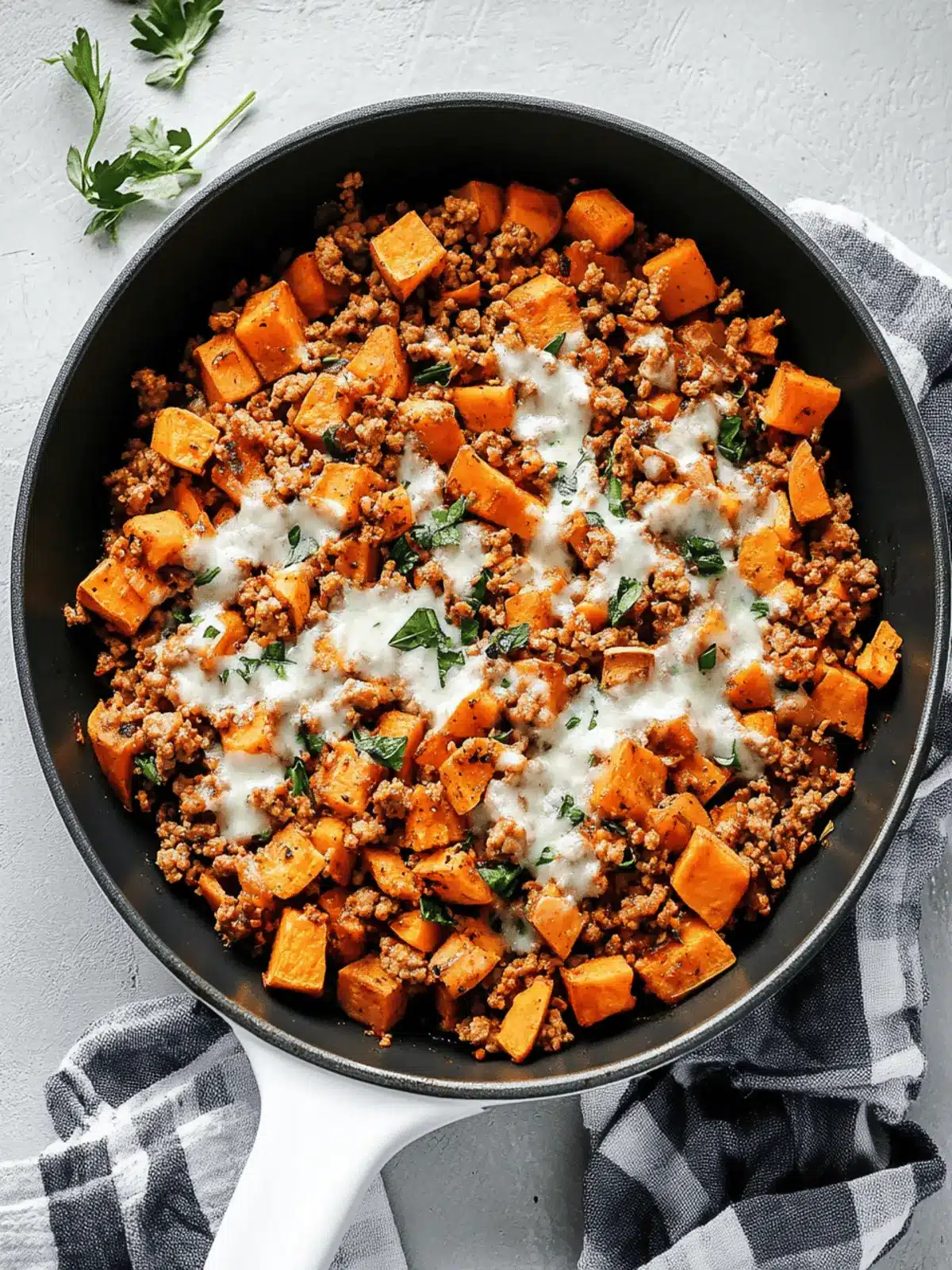 Ground Turkey Sweet Potato Skillet