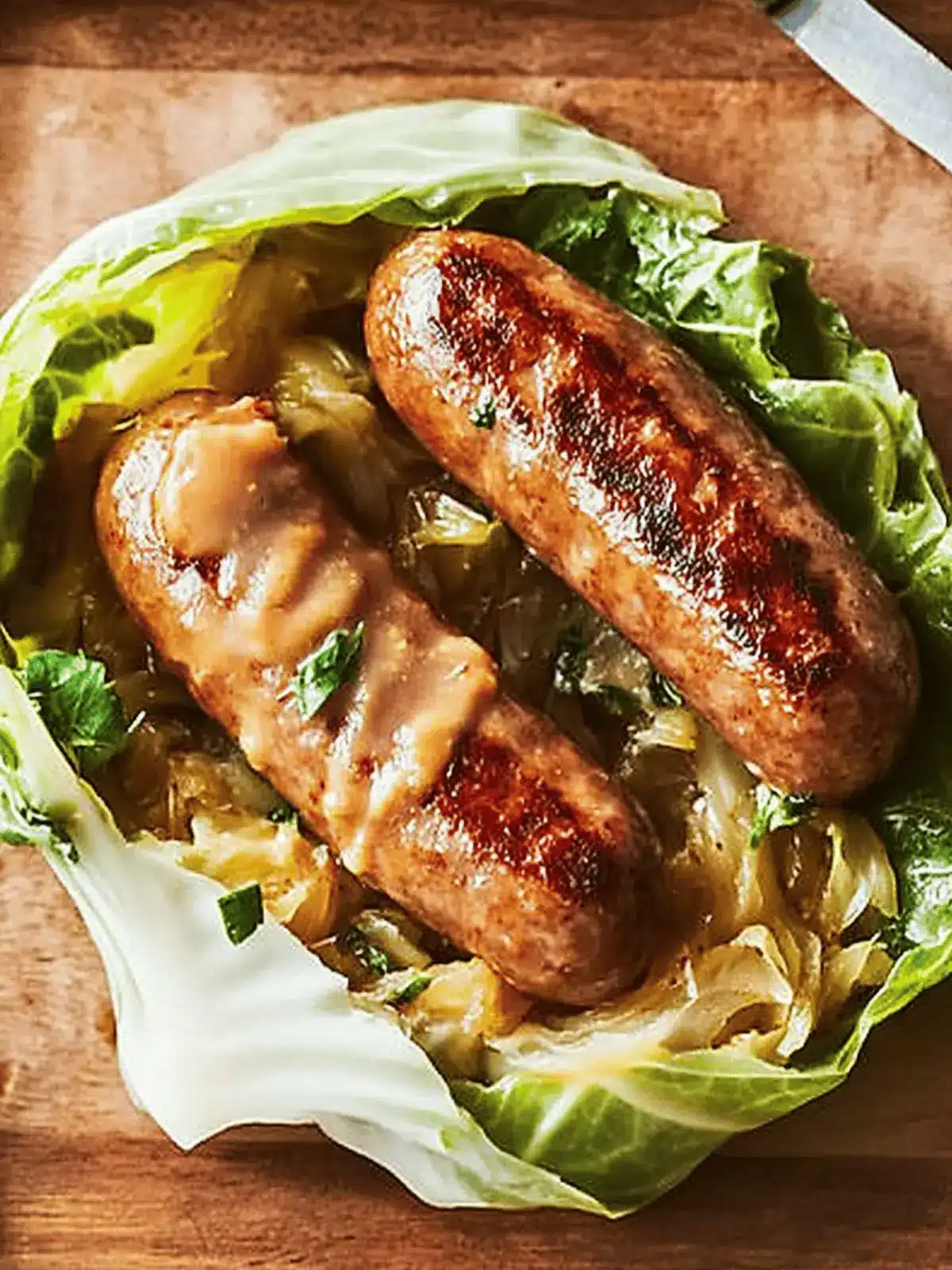 Cabbage Wrapped Brats