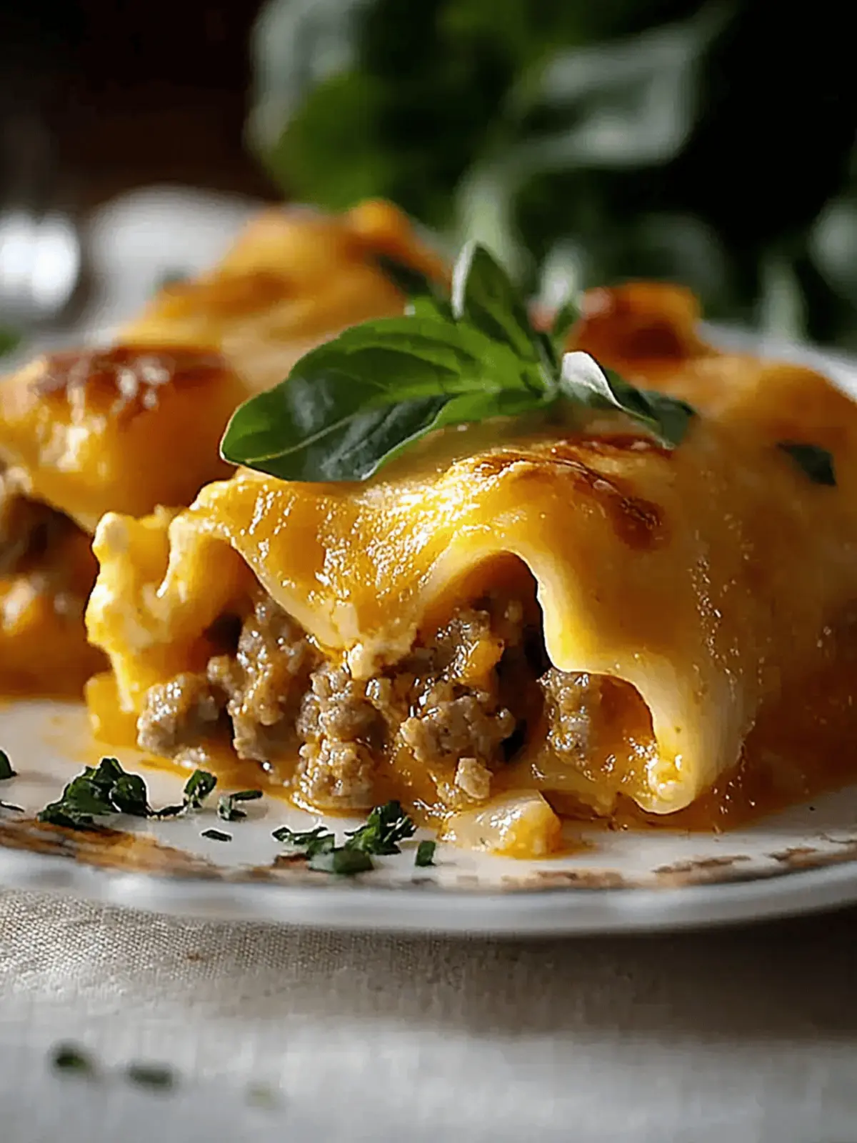 Sausage Butternut Squash Lasagna Roll-Ups