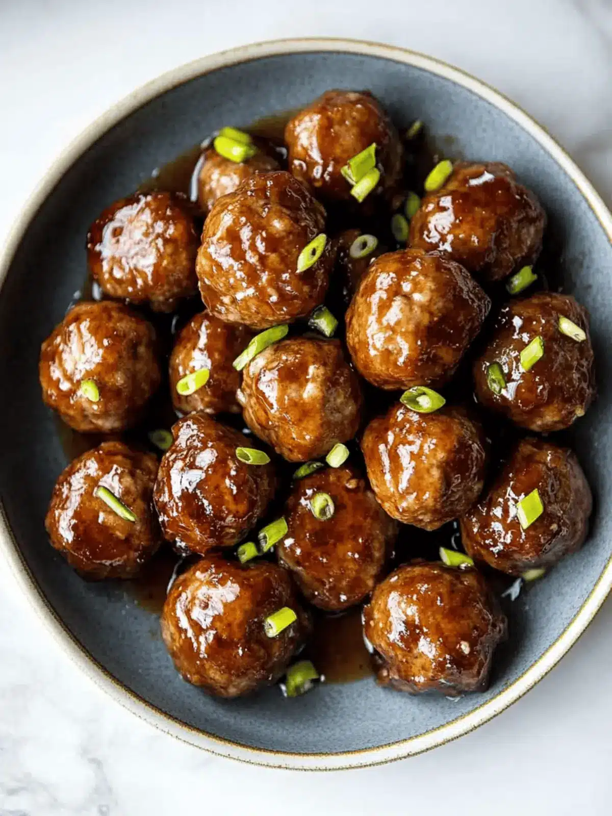 Sticky Honey Garlic Meatballs