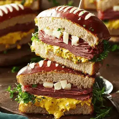 Pastrami Football Finger Sandwiches (Game Day- Football Seasons!)