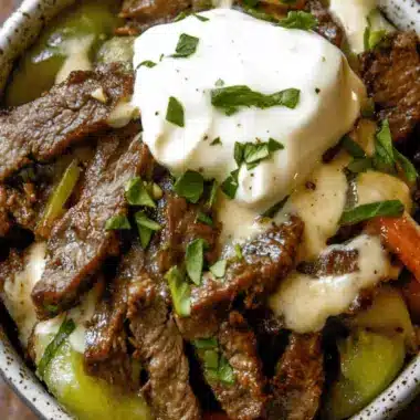 Low Carb Keto Philly Cheesesteak (Philly Cheesesteak in a Bowl)