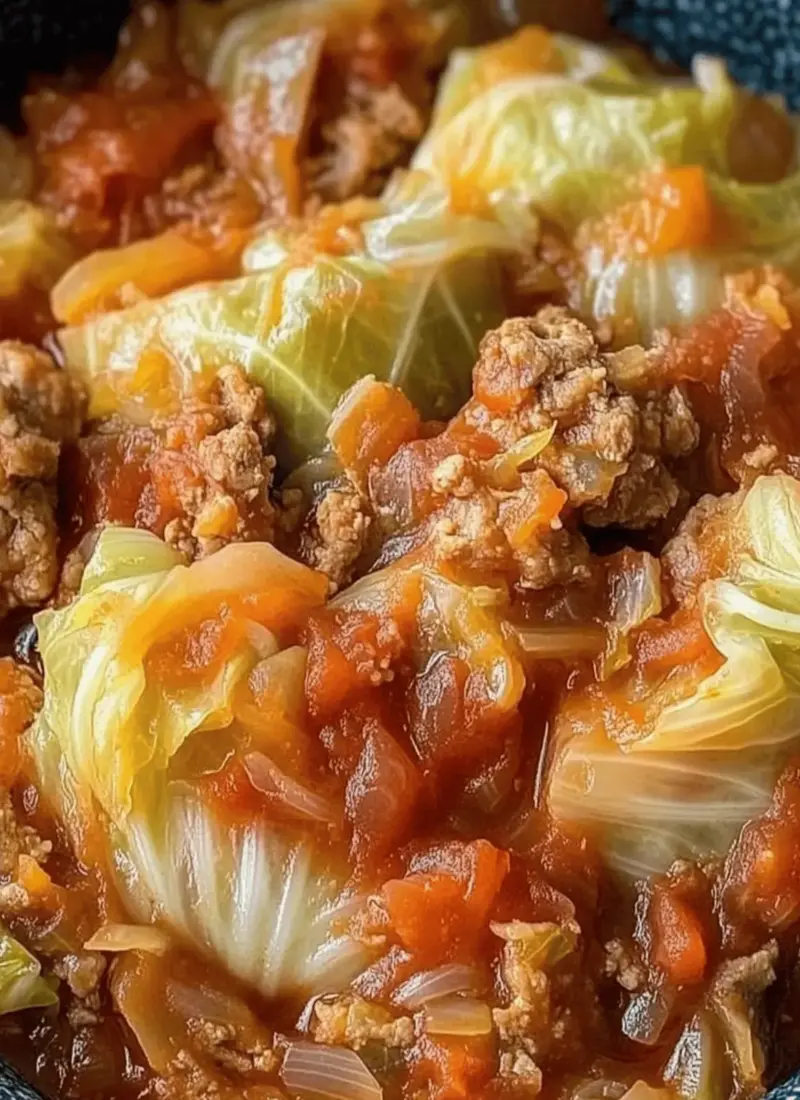 Slow Cooker Unstuffed Cabbage Rolls