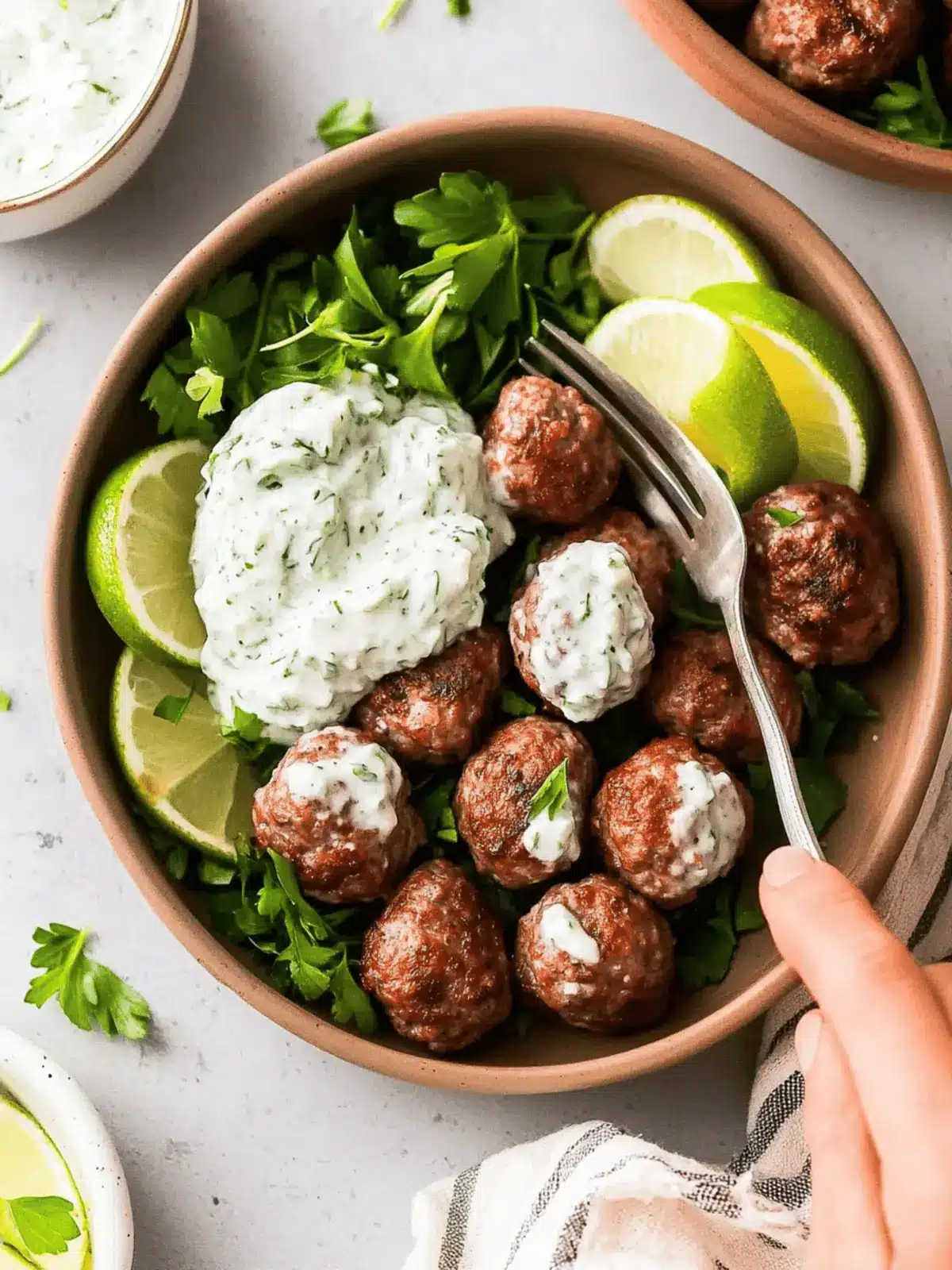 Greek Meatballs with Tzatziki Sauce