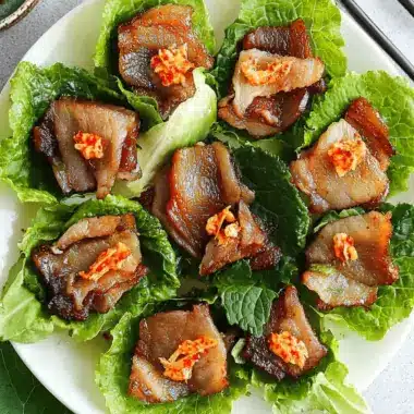Korean Pork Belly Lettuce Wraps