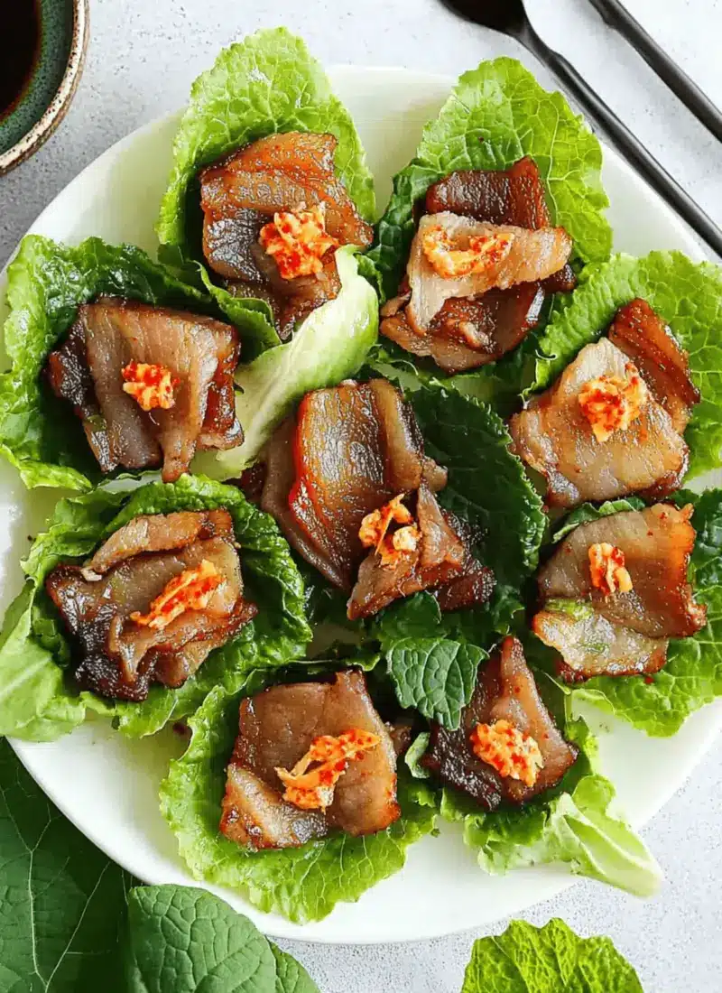 Korean Pork Belly Lettuce Wraps