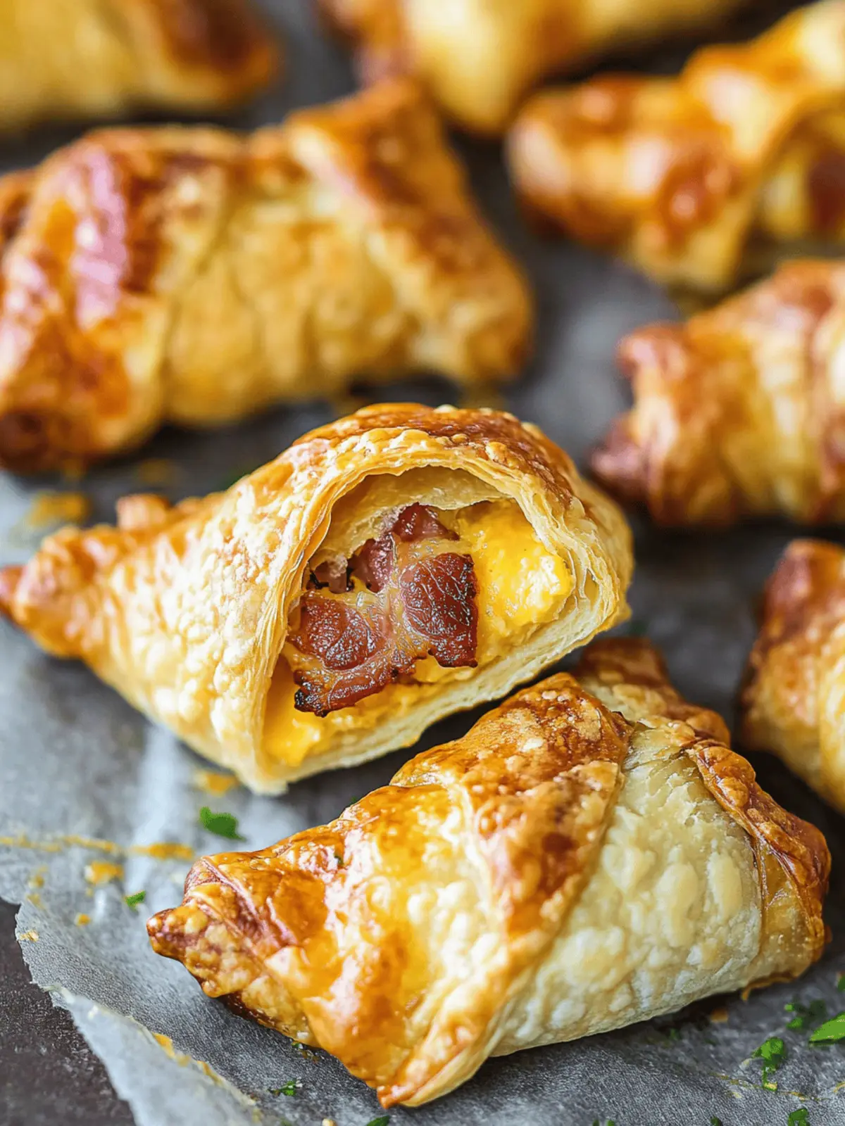 Cheese and Bacon Turnovers