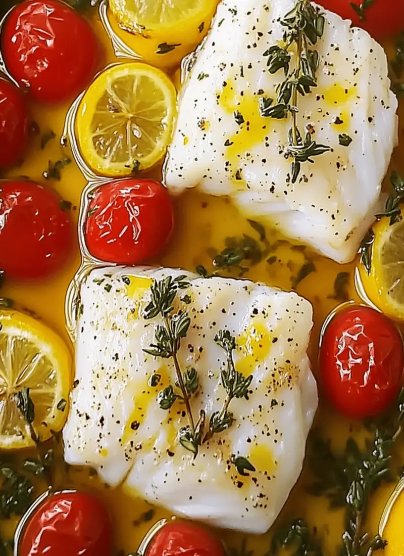 Delicious Baked Cod with Tomatoes & Lemon in 30 Minutes