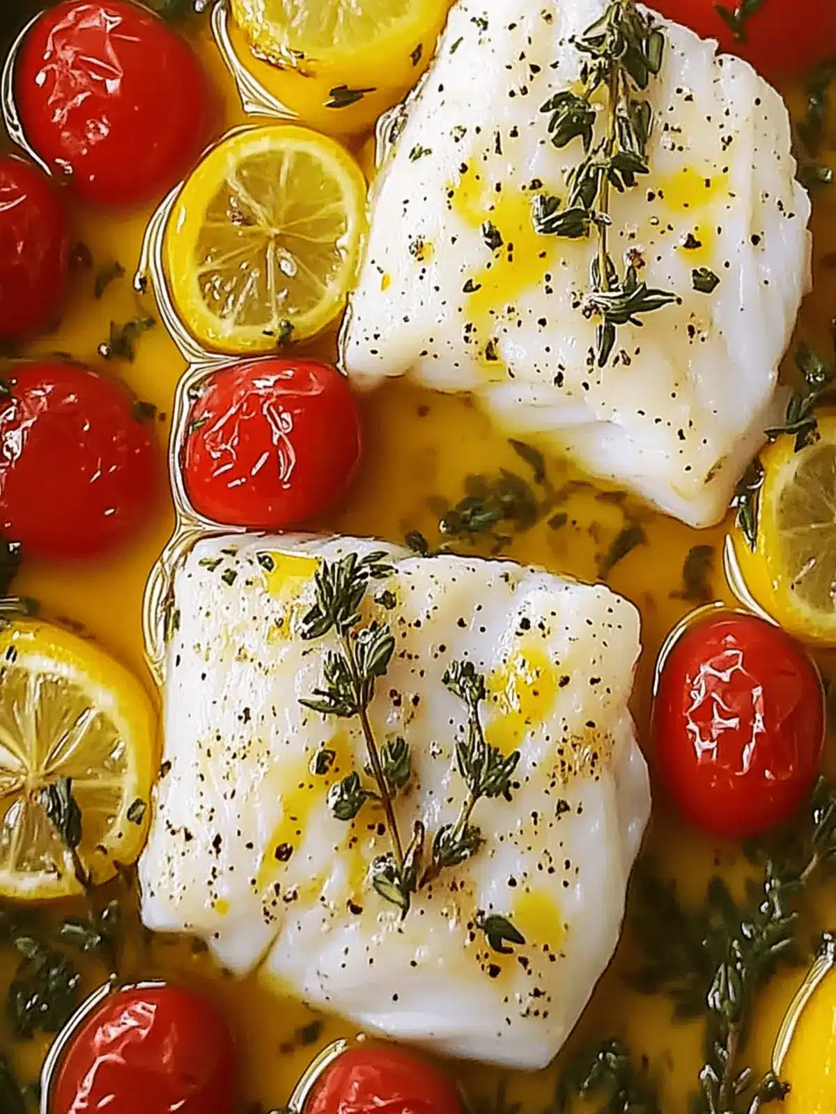 Delicious Baked Cod with Tomatoes & Lemon in 30 Minutes